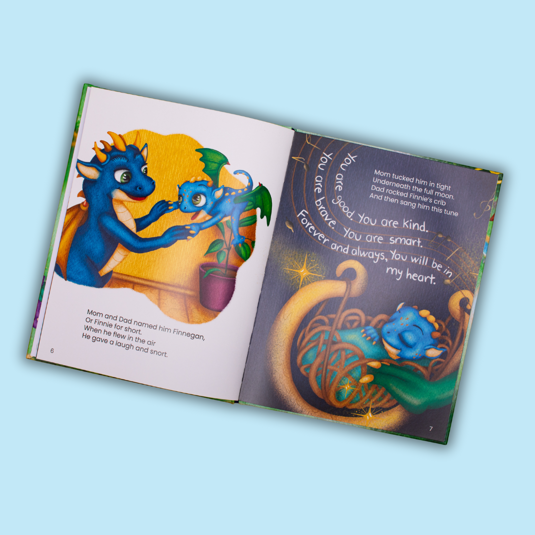 Plush and Finnegan the Singing Dragon - Hardback Book